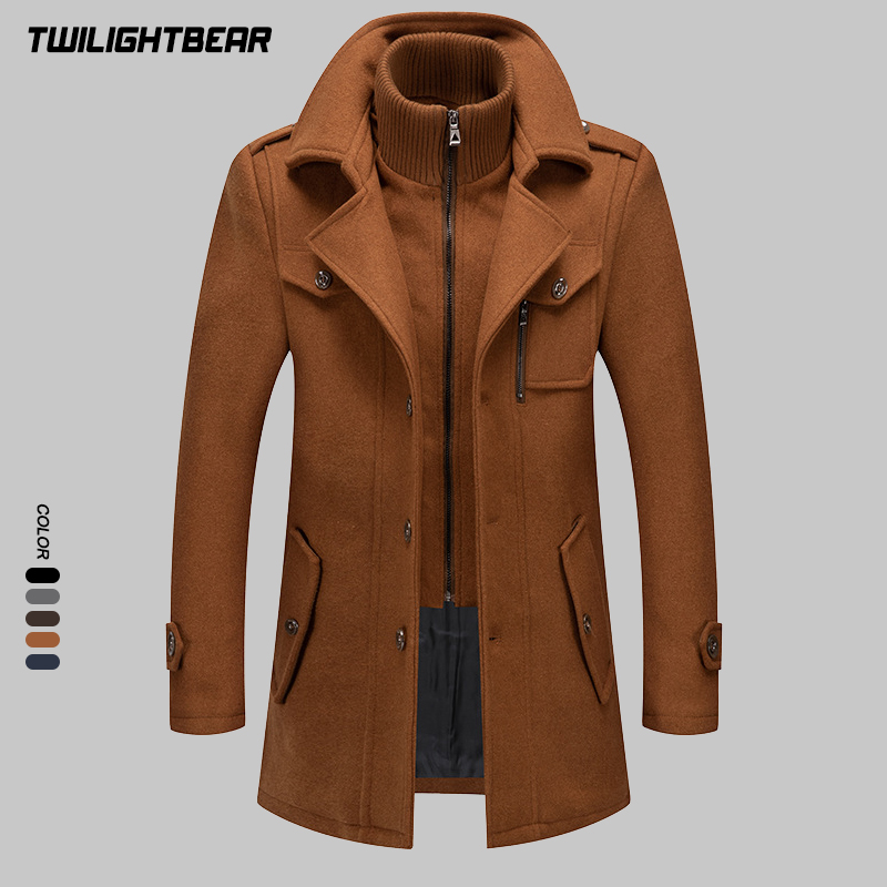 Winter Men's Wool Coat Oversiz - Wool Coat Peacoat reseña y precio
