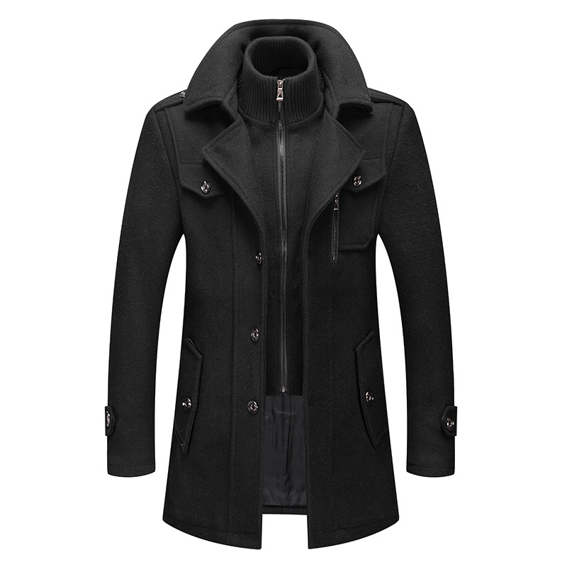 Winter Men's Wool Coat Oversiz - Wool Coat Peacoat reseña y precio