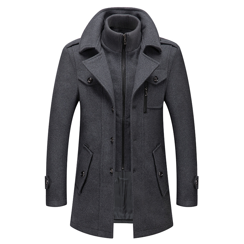 Winter Men's Wool Coat Oversiz - Wool Coat Peacoat reseña y precio