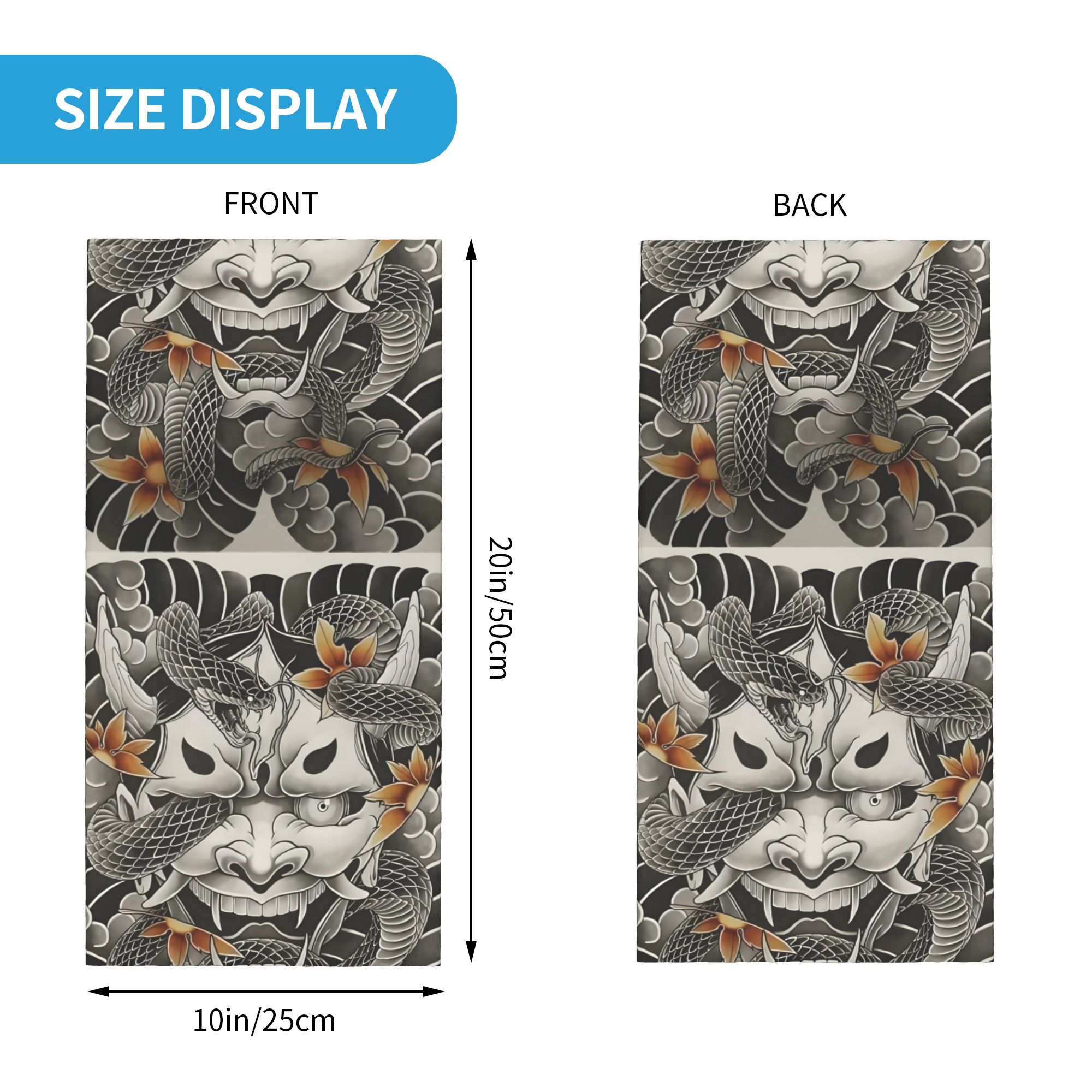 Custom Samurai Oni Demon Banda - Neck Gaiter Fleece reseña y precio