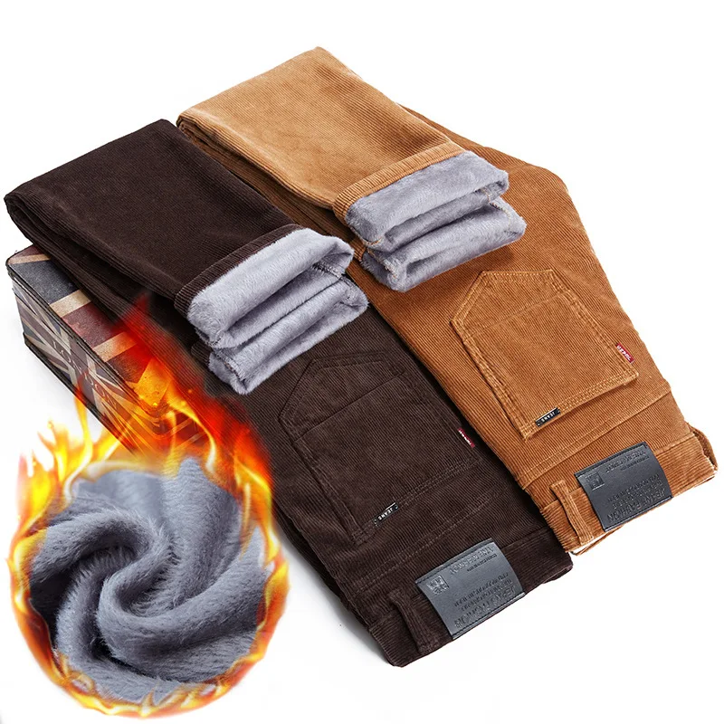 Thickened Fleece Lined Corduro - Corduroy Pant Warm reseña y precio