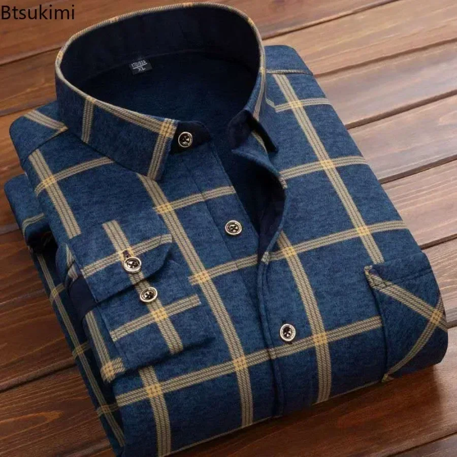 2024 Men's Winter Warm Long Sl - Flannel Shirt Lined reseña y precio