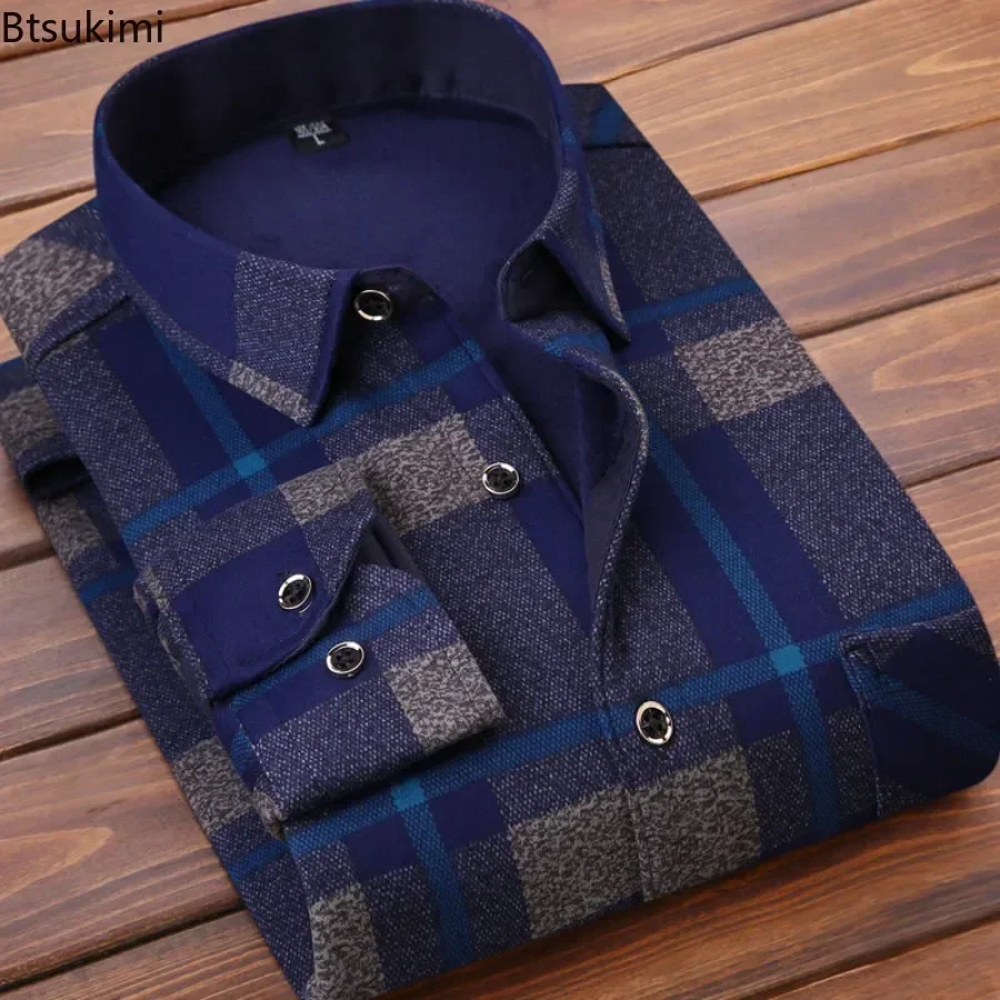 2024 Men's Winter Warm Long Sl - Flannel Shirt Lined reseña y precio