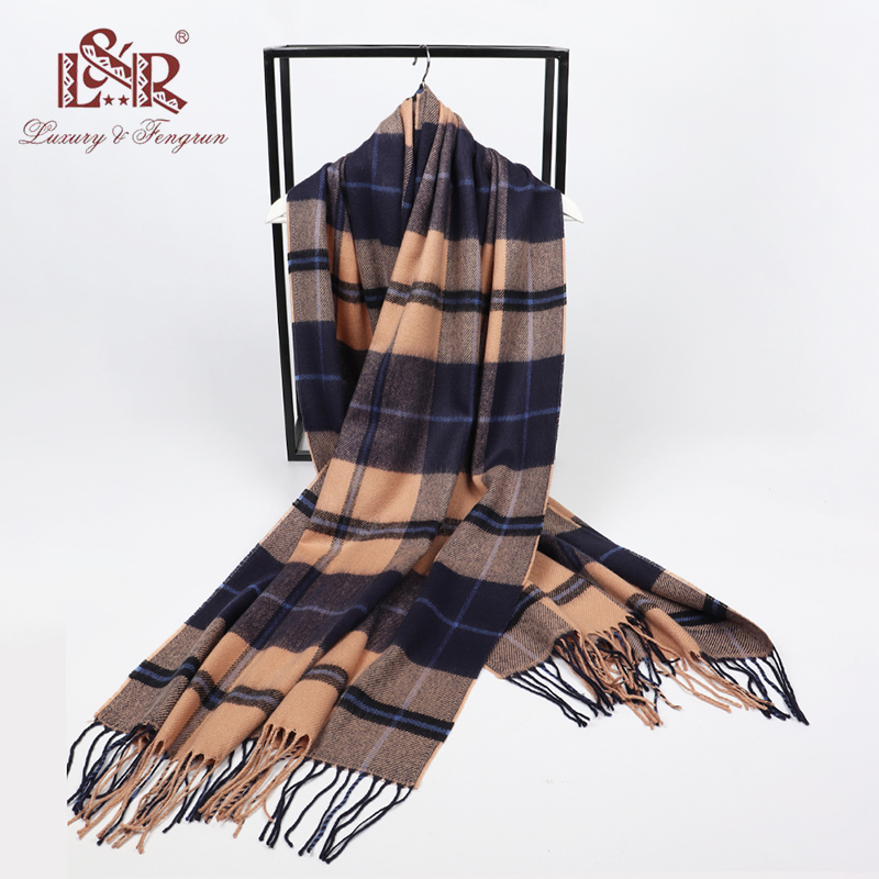 2022 winter men plaid scarf ca - Wool Scarf Men reseña y precio