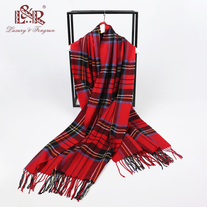2022 winter men plaid scarf ca - Wool Scarf Men reseña y precio