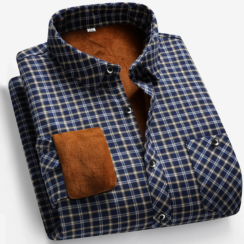 2026 Autumn and Winter Men's F - Flannel Shirt Lined reseña y precio