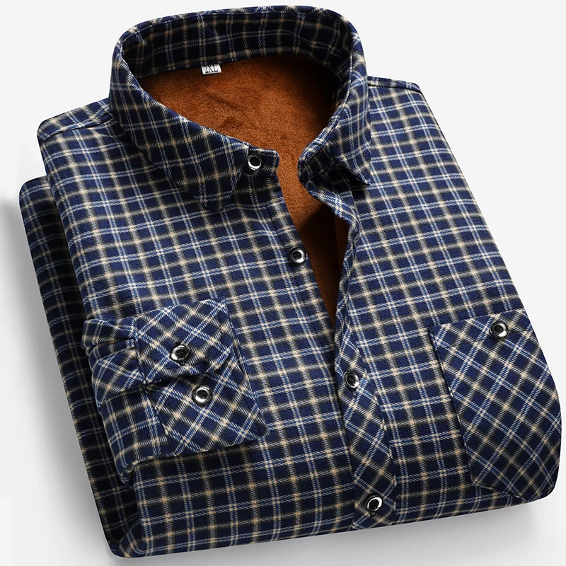 2026 Autumn and Winter Men's F - Flannel Shirt Lined reseña y precio