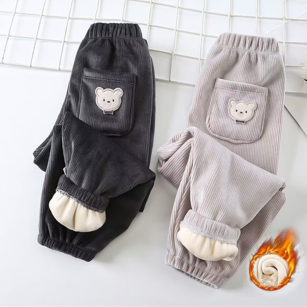 1pcs Boy Girl Winter Velvet Co - Corduroy Pant Warm reseña y precio