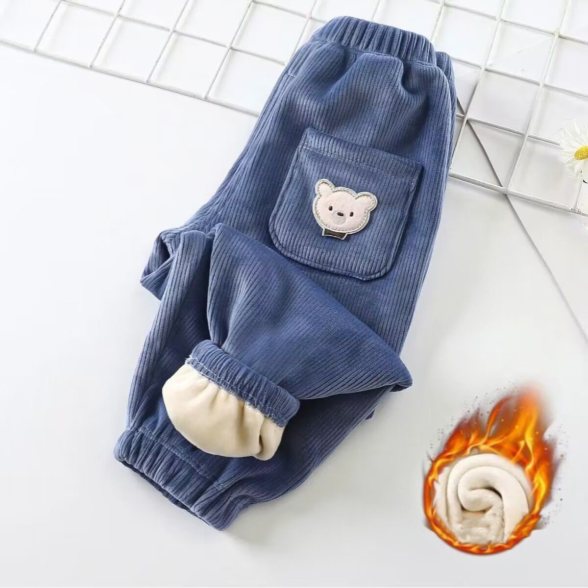 1pcs Boy Girl Winter Velvet Co - Corduroy Pant Warm reseña y precio