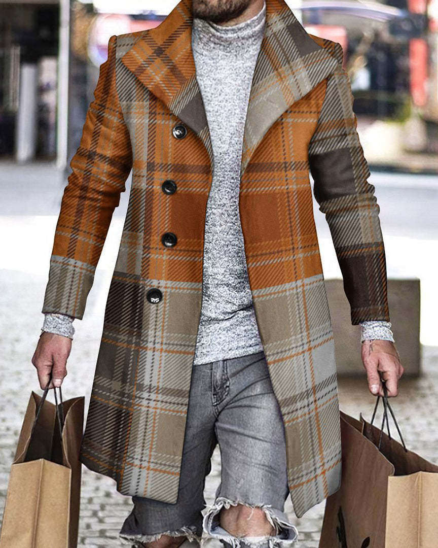 2025 Long Coat Men Mens Wool J - Wool Coat Peacoat reseña y precio