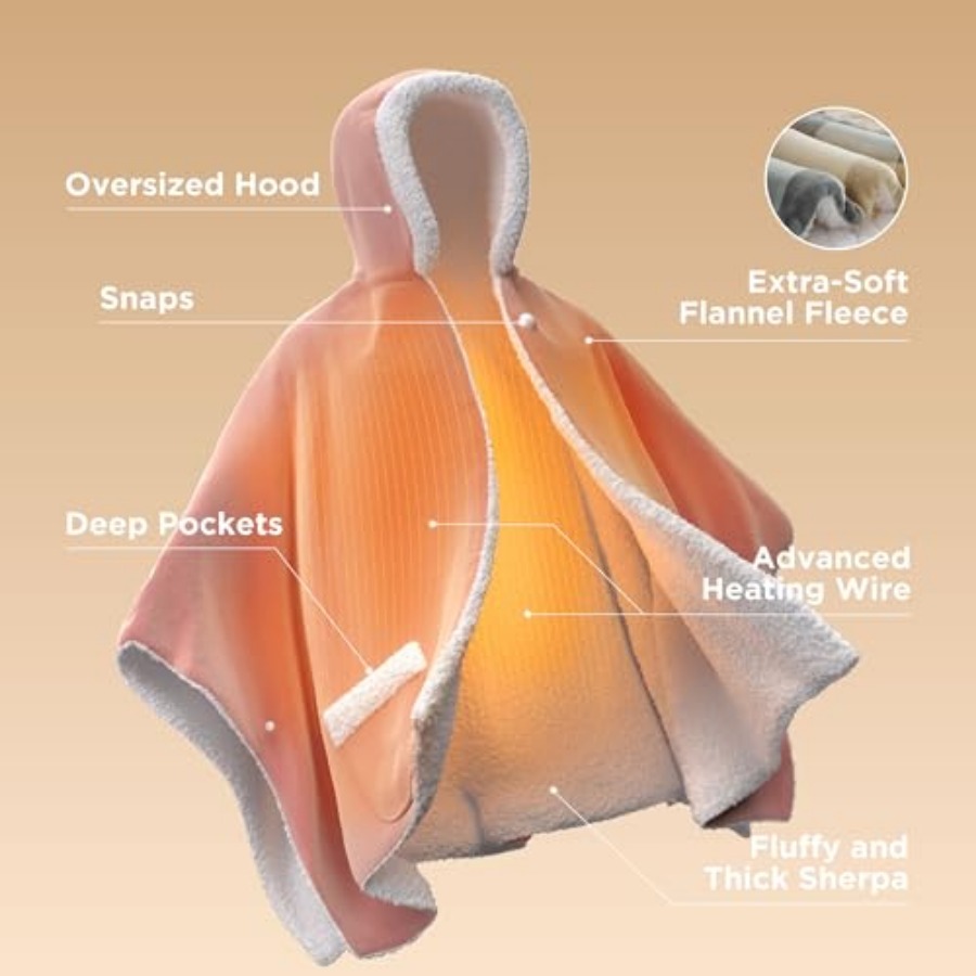 Heated Blanket Wearable Shawl  - Shawl Wrap Winter reseña y precio