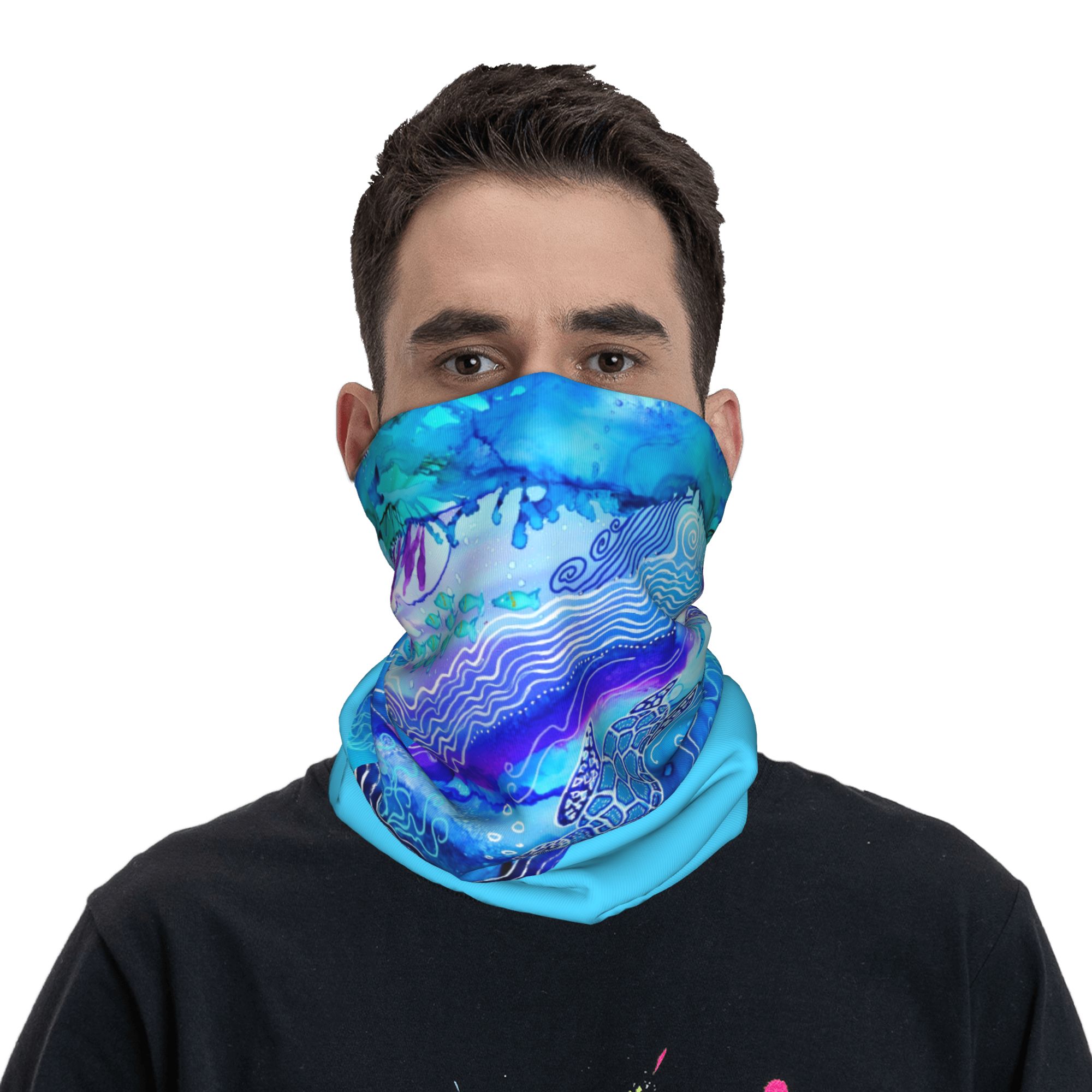 Custom Ocean Turtle Dive Winte - Neck Gaiter Fleece reseña y precio