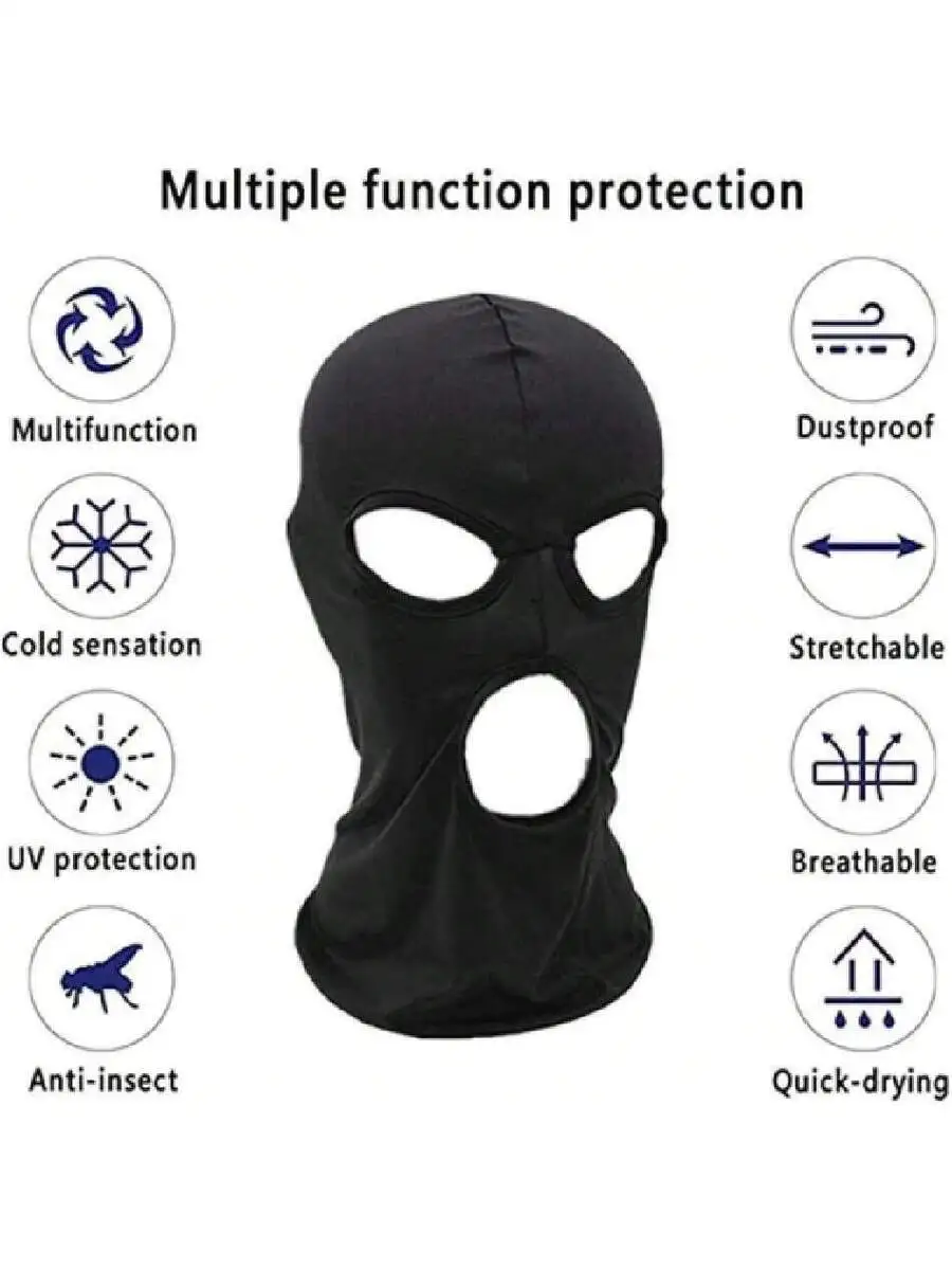 3 Hole Black Balaclava Face Ma - Balaclava Ski Mask reseña y precio