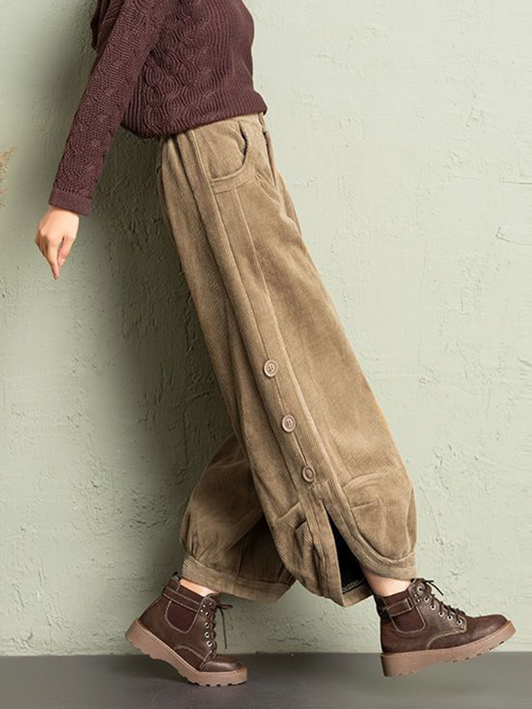 Korean Corduroy Women Pants Fa - Corduroy Pant Warm reseña y precio