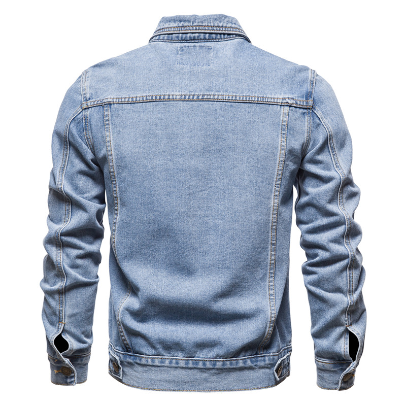 2025 Autumn Men Solid Denim Ja - Down Jacket Packable reseña y precio