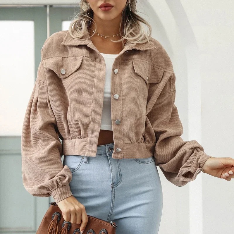2024 Spring Corduroy Coat Over - Down Jacket Packable reseña y precio