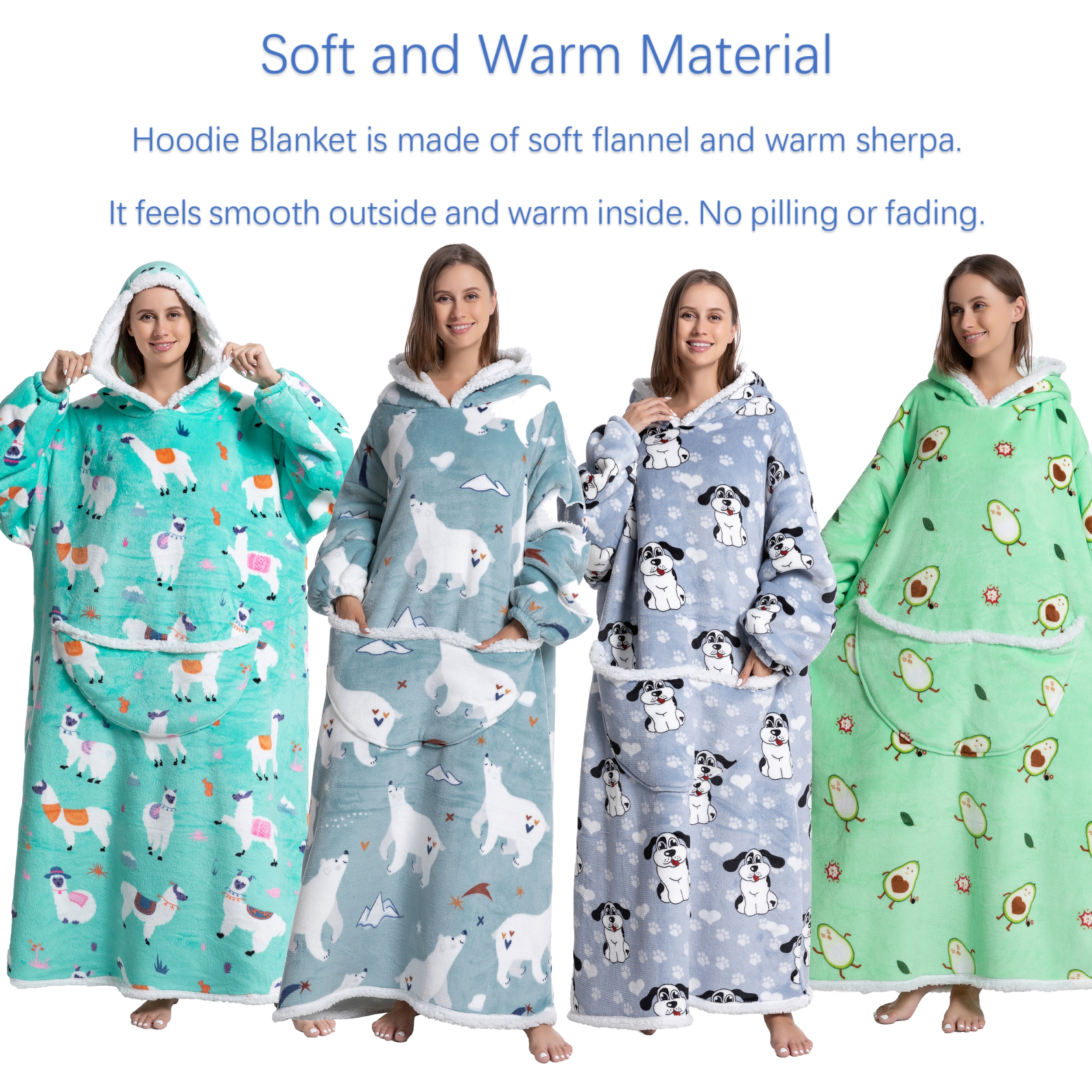 Oversized Wearable Blanket Coz - Sherpa Hoodie Fleece reseña y precio