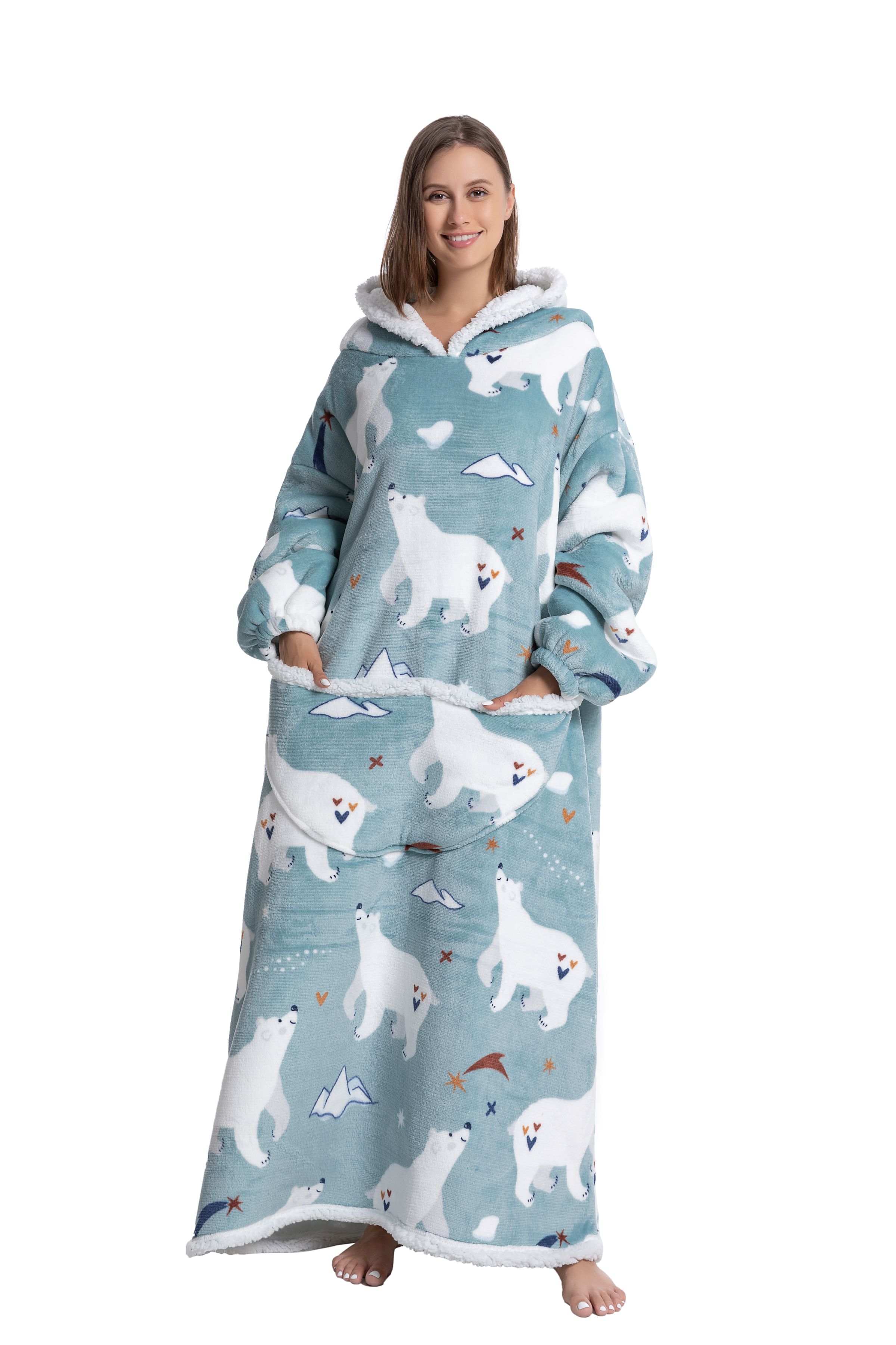 Oversized Wearable Blanket Coz - Sherpa Hoodie Fleece reseña y precio