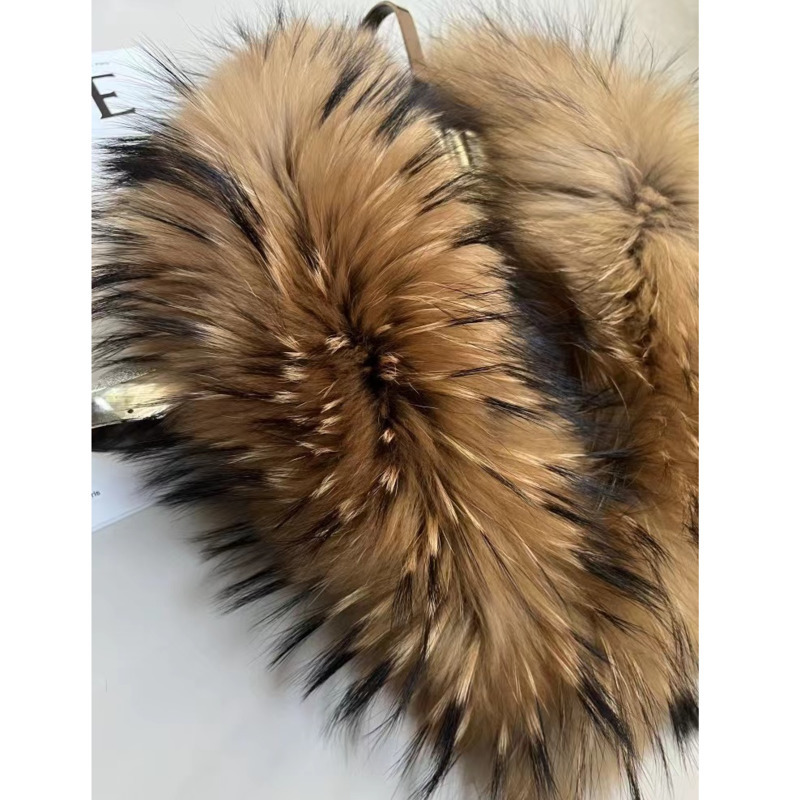 Raccoon Fur Collar Female Wint - Shawl Wrap Winter reseña y precio