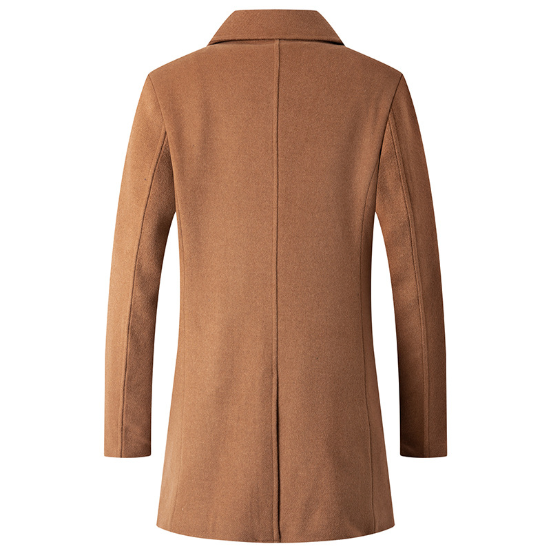 Double Breasted Coat Men Peaco - Wool Coat Peacoat reseña y precio