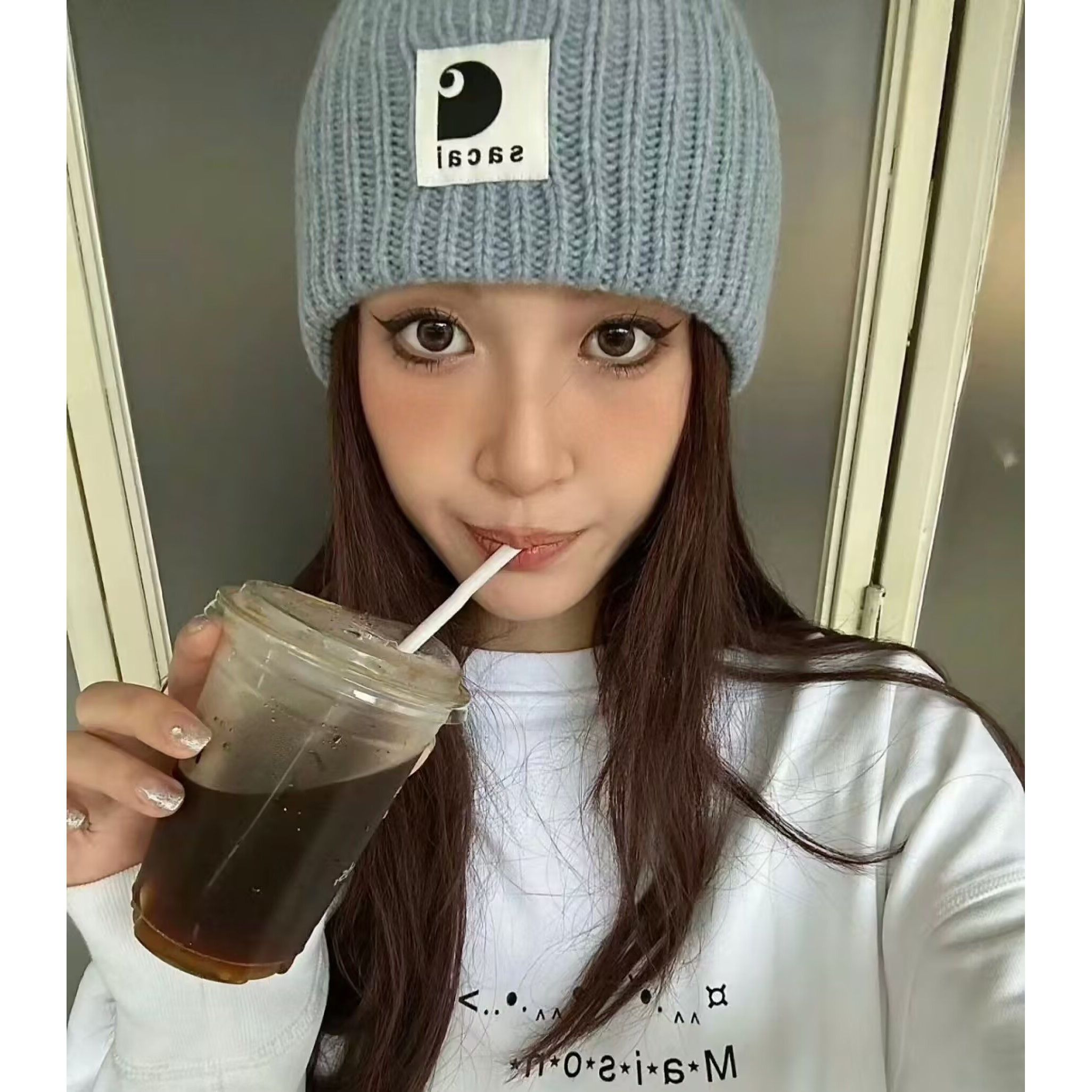 Vuu Sacai Collaborative Patchw - Knit Beanie Hat Warm reseña y precio