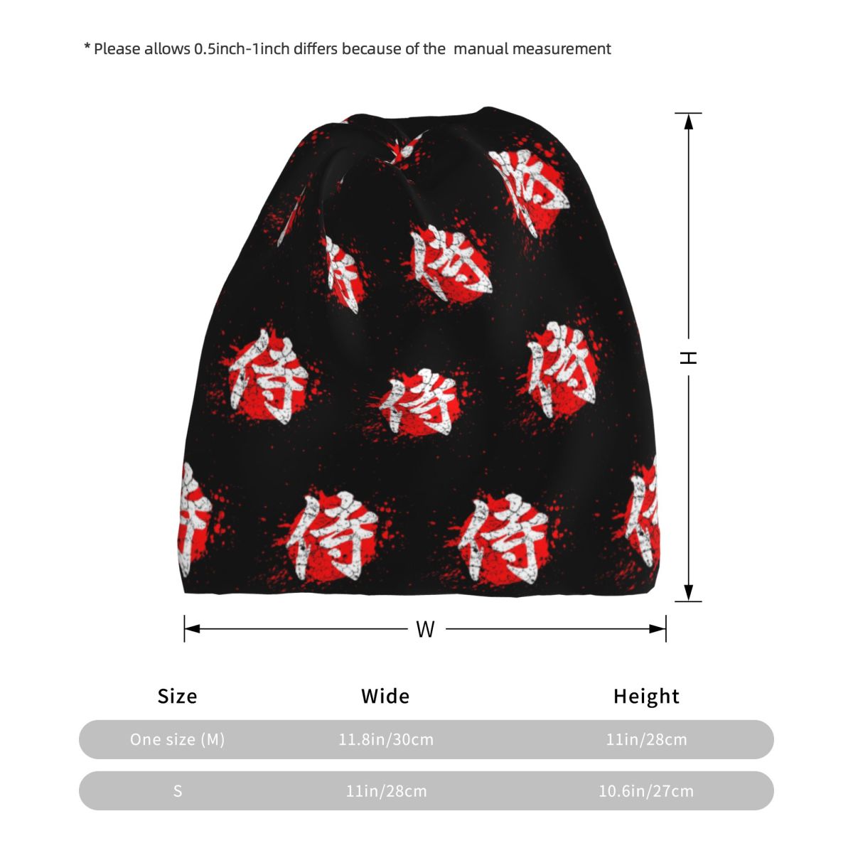 Japanese Bushido Samurai Chara - Knit Beanie Hat Warm reseña y precio