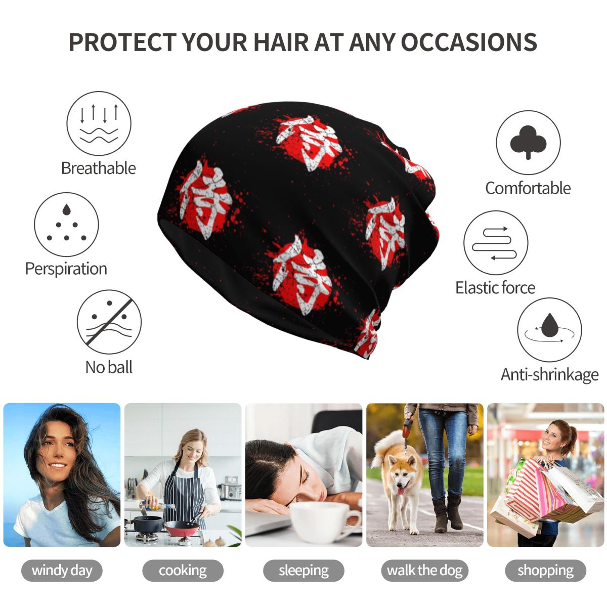 Japanese Bushido Samurai Chara - Knit Beanie Hat Warm reseña y precio
