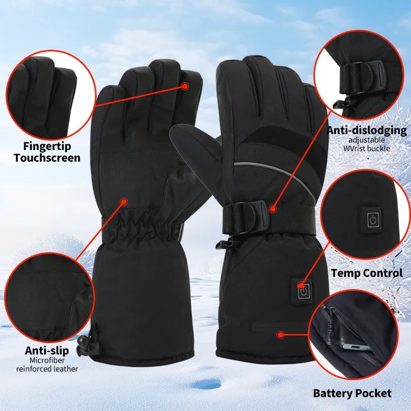 USB Rechargeable Heated Motorc - Touch Screen Gloves reseña y precio