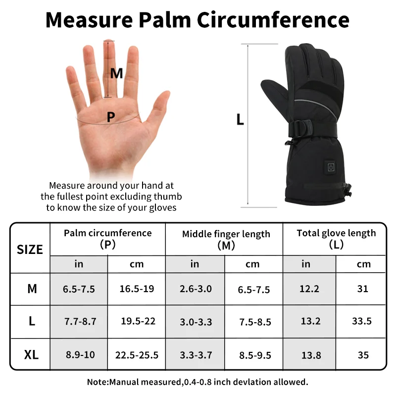 USB Rechargeable Heated Motorc - Touch Screen Gloves reseña y precio