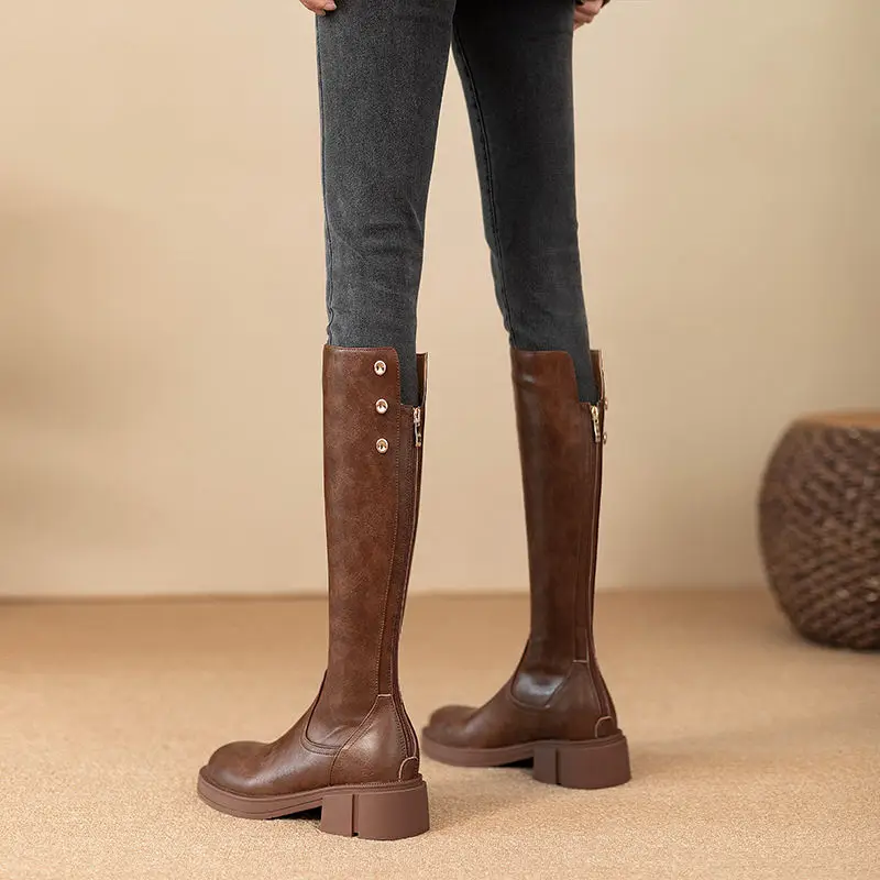 Autumn Winter Middle Heel Ladi - Waterproof Winter Boot reseña y precio